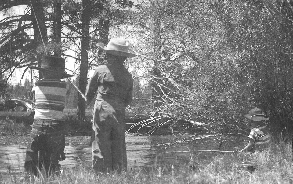 Bill, Jim & Doug fishing - 1955