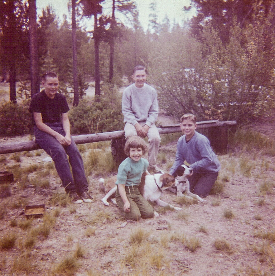 Doug, Jim, Jeannie & Bill with Nancy & Susie - 1962?