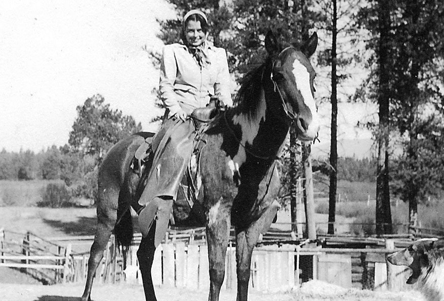 Leah on horseback