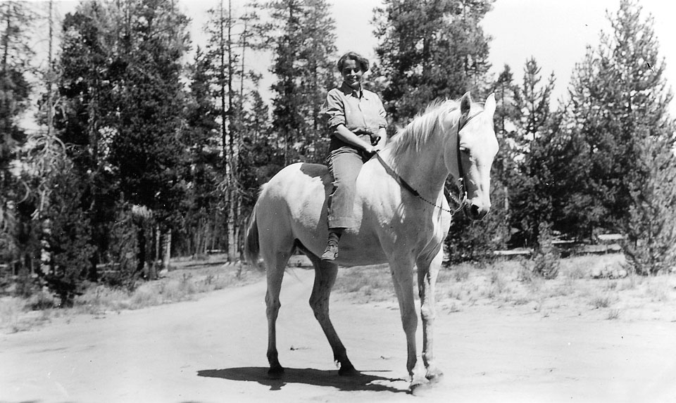 Leah on horseback