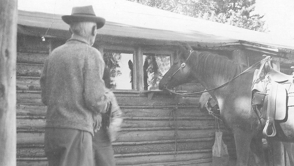 Grandfather (Henry) heading for a ride