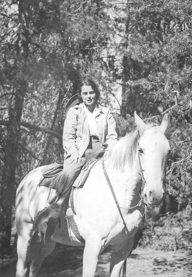 Leah on horseback