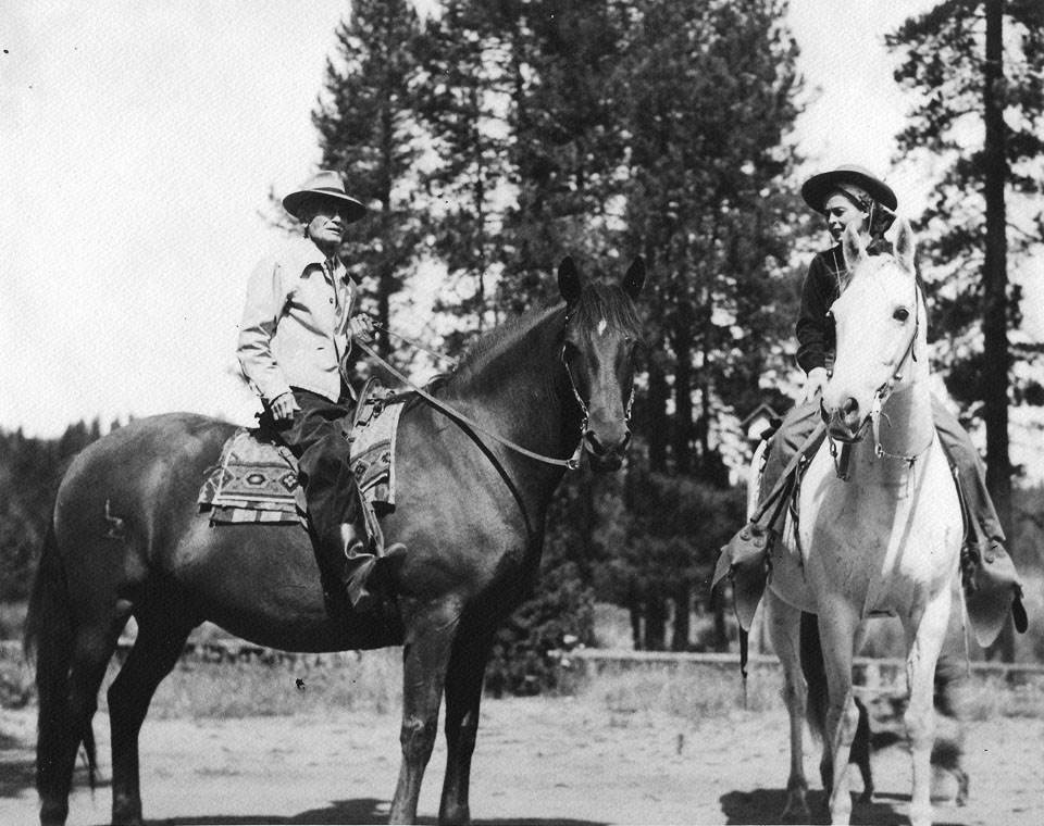 Henry and Leah on horseback