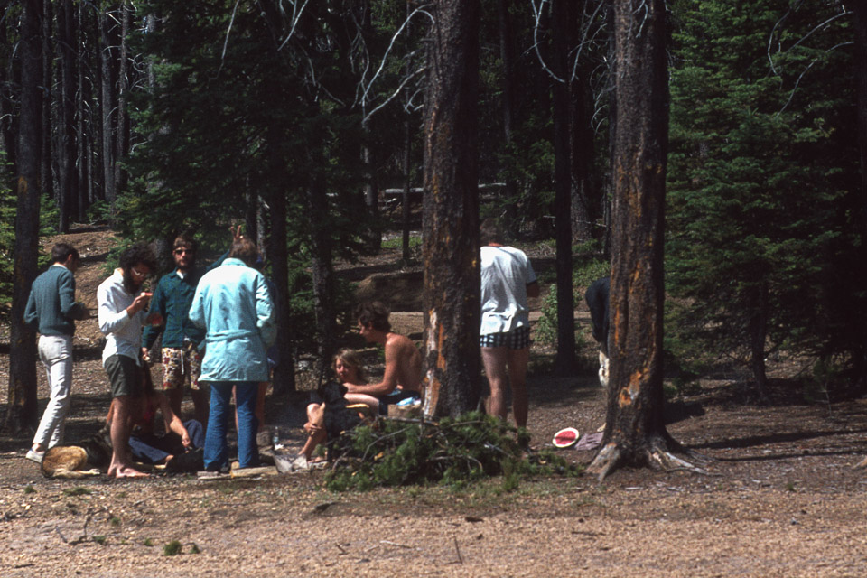 Raj, Rik, Ed, Mom, Vicki & Greg Lyon, and Doug at Crescent Lake - 1973