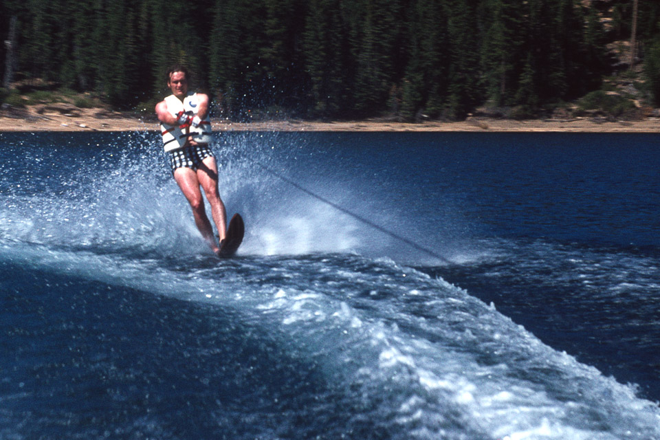 Doug water skiing at Crescent Lake - 1973