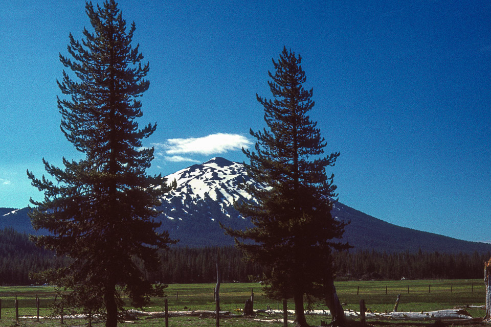 Mt Bachelor from Sparks Lake - 1974