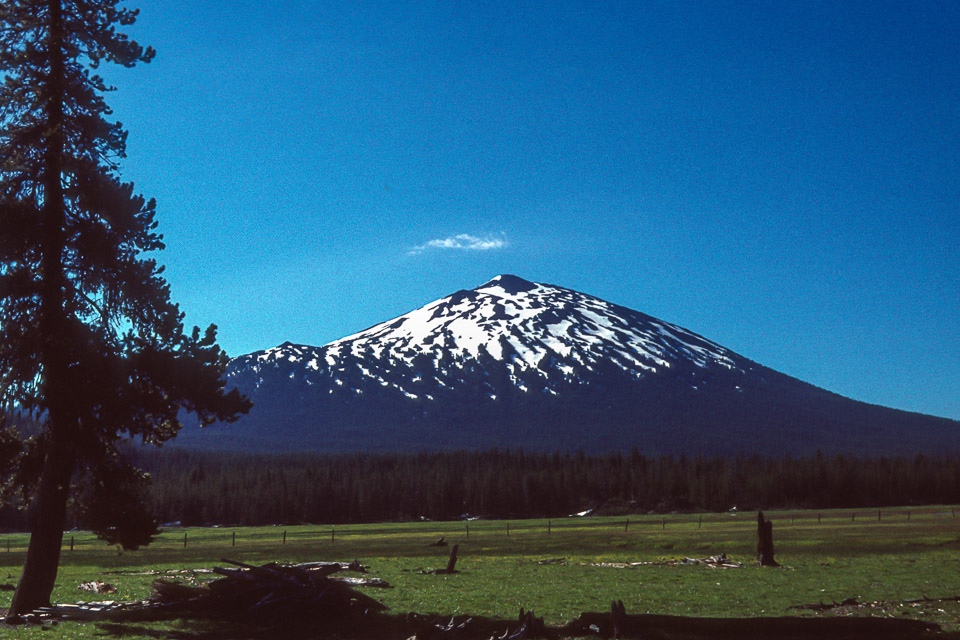 Mt Bachelor from Sparks Lake - 1974