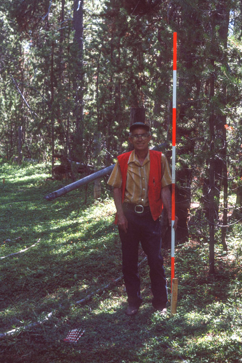 Dad surveying at the Ranch - 1974