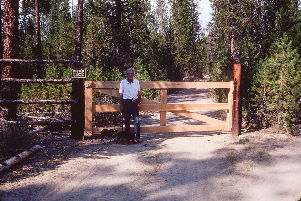 Dad at the gate