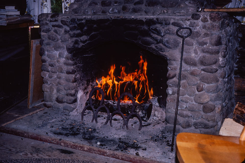 The fireplace