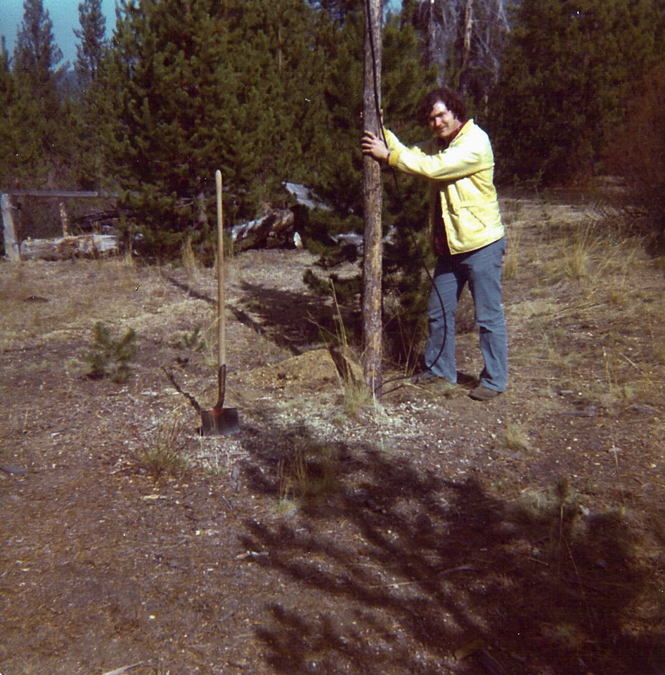 Jim helping to put up the ham antenna