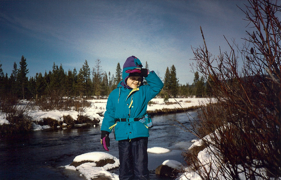 Alex in the snow at the Ranch