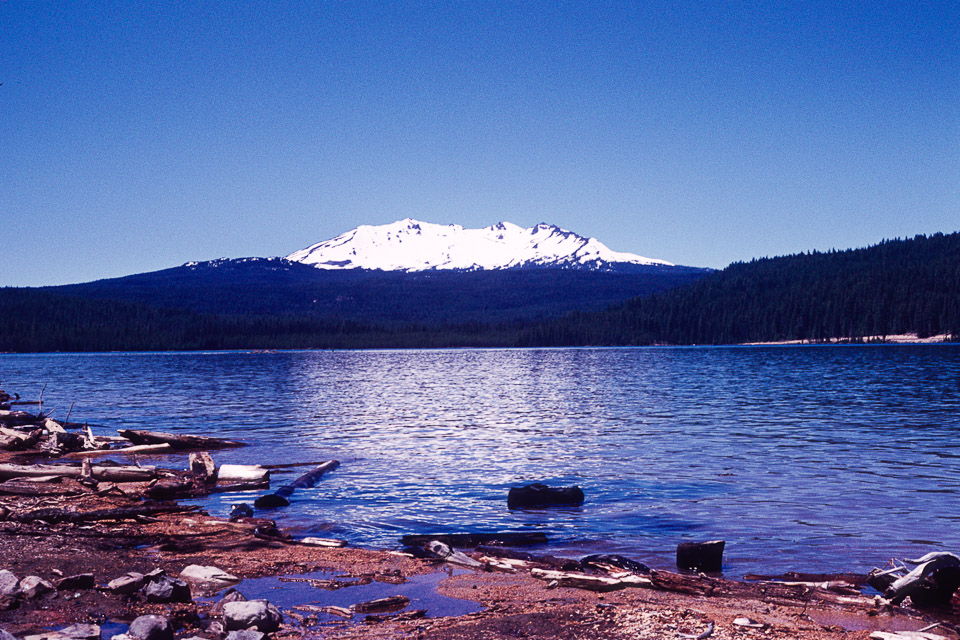 Diamond Peak from Crescent Lake