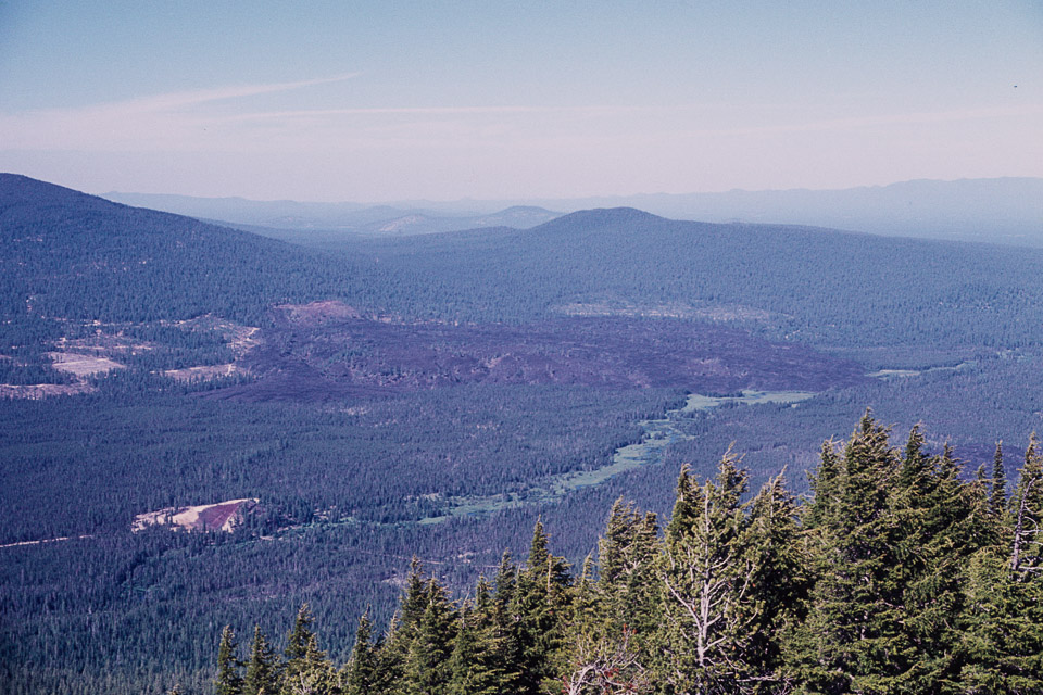Lava flow and Crescent Creek from Odell Butte