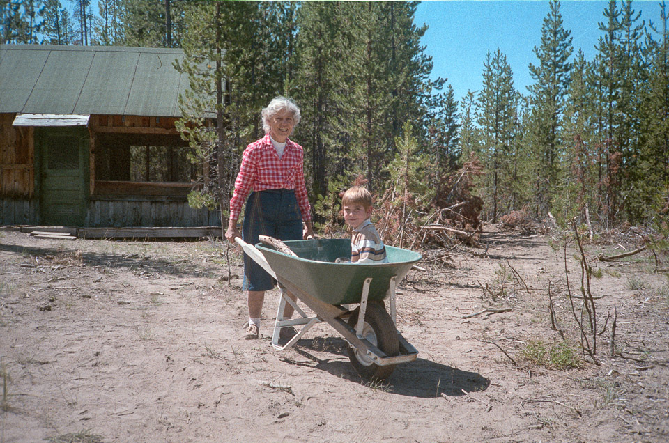 Elsie Jensen taking Jeff for a ride