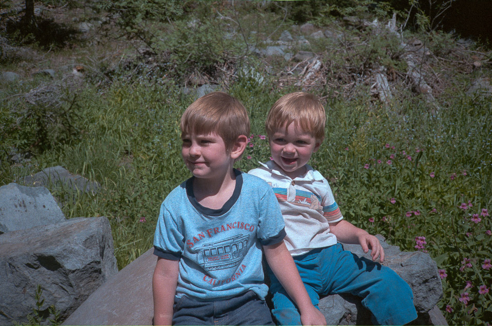 Jeff and Brian on the wildflower walk at Crater Lake