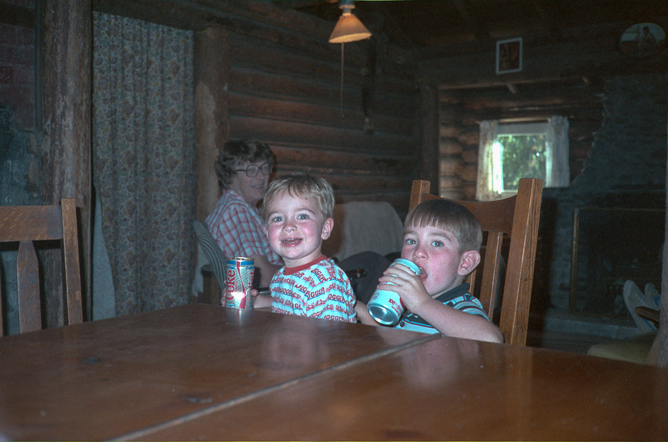 Mom, Brian, and Jeff at the Ranch