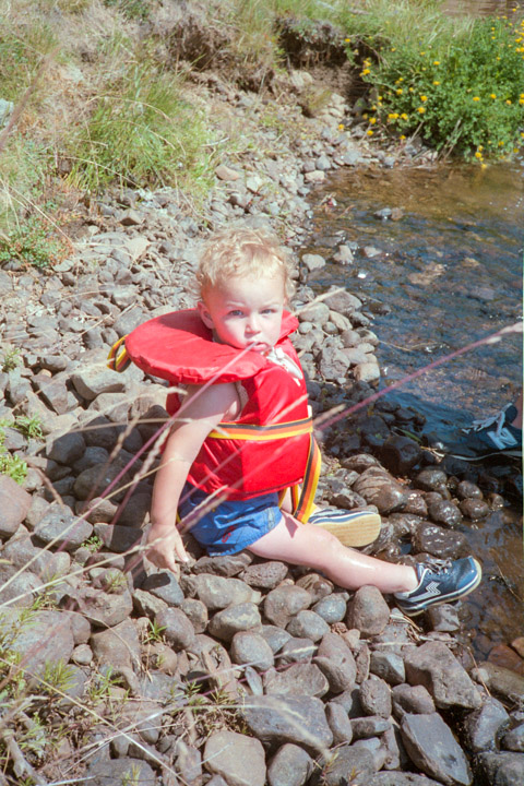 Andrew (20 months) by the creek