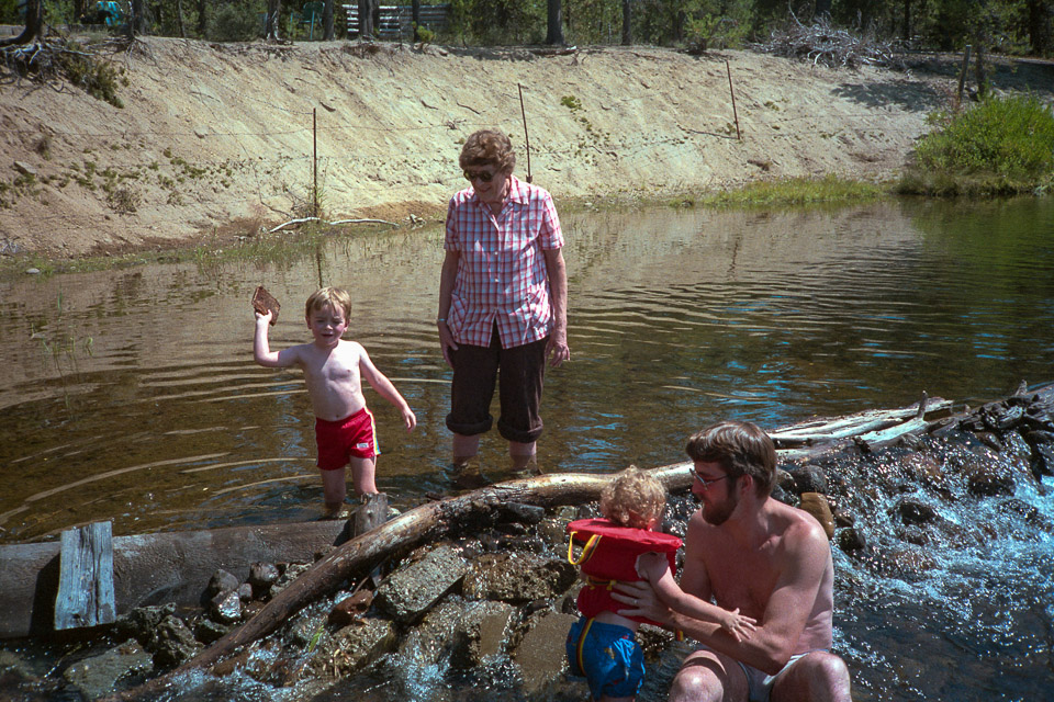 Brian (4 yrs), Grandma Collins, Andrew (20 mos), and Richard