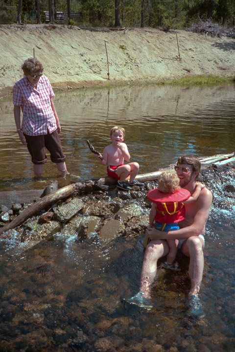 Grandma Collins, Brian (4 yrs), Andrew (20 mos), and Richard