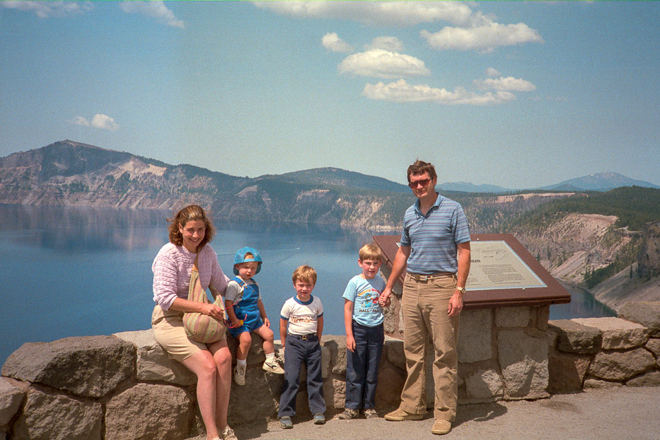 Crater Lake: Jeannie, Andrew, Brian, Jeff, Doug