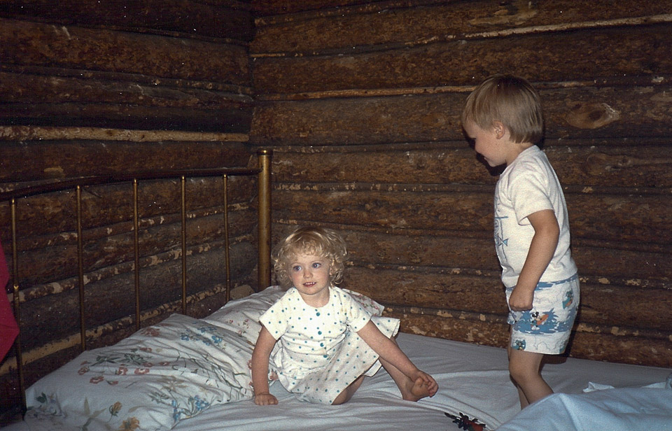 Campouts with friends: Shannon McDowell and Alex - 1988