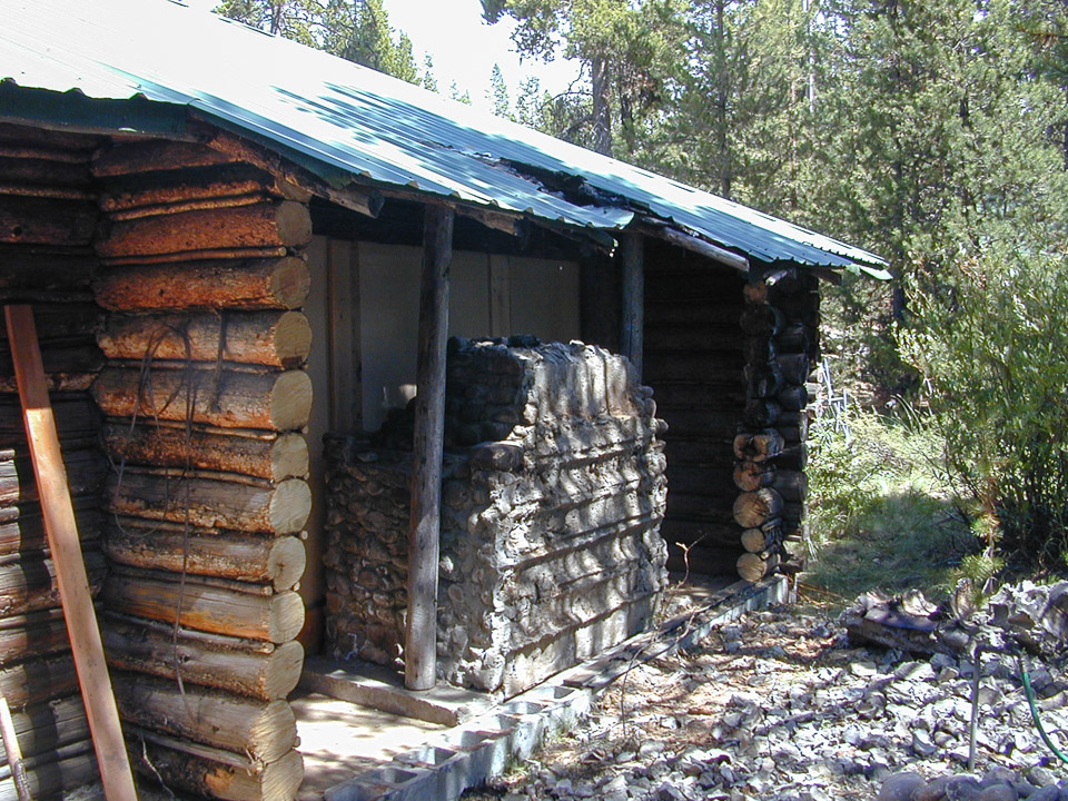 Chimney wall and roof repairs, July 30, 2000