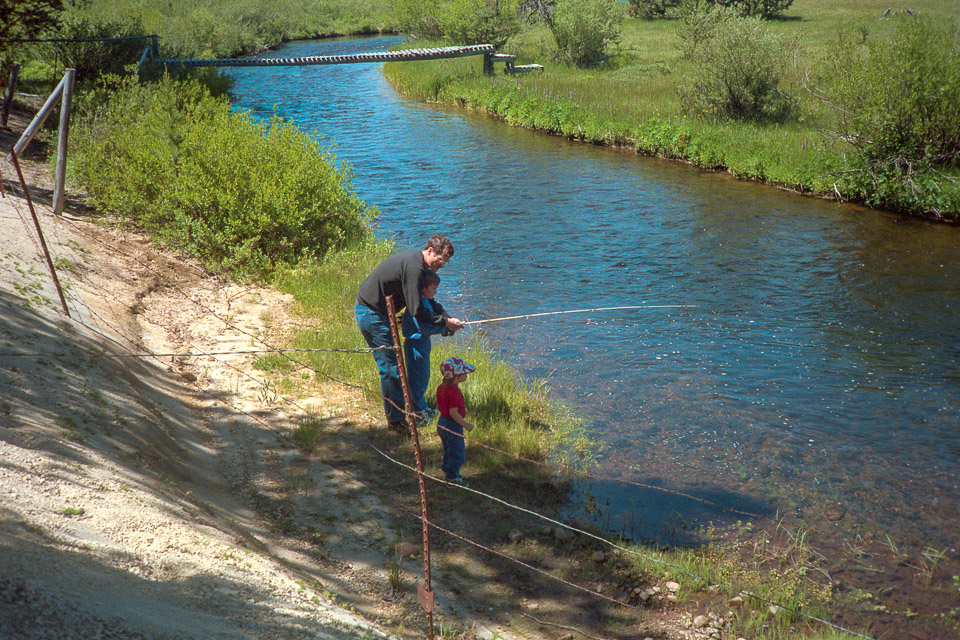 Fishing in Big Marsh Creek - Doug, Brian, Alex