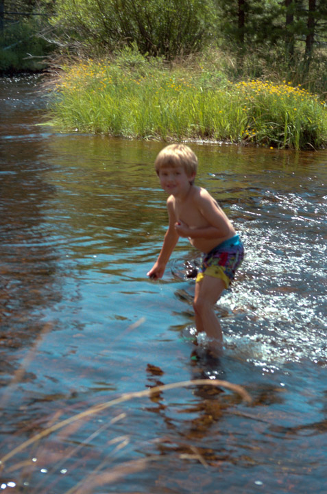 Alex in the creek