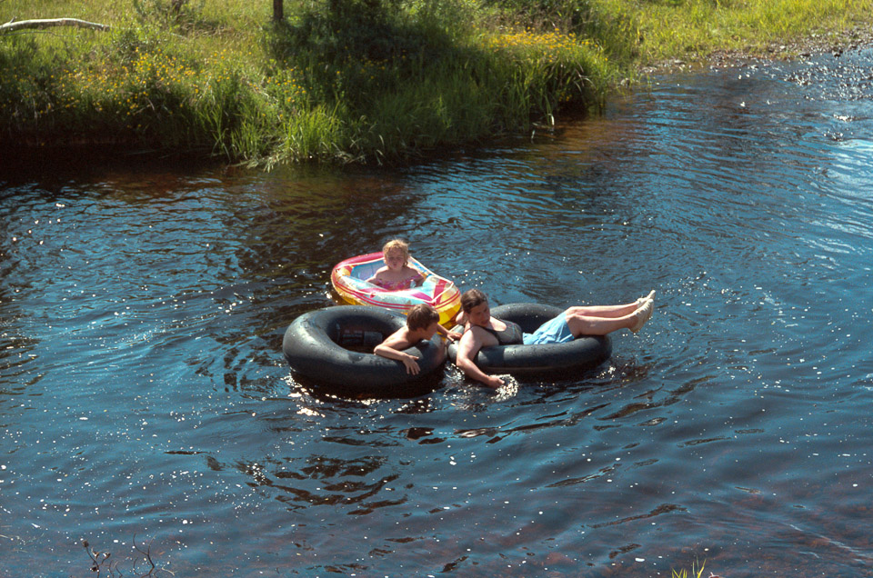 Andrew, Jeannie, and Liz float Big Marsh Creek