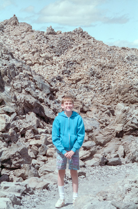 Jeff at the Paulina Peak obsidian flow