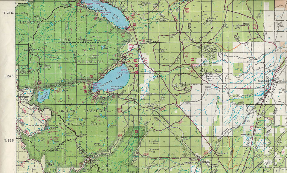 The Wilderness is annotated as the 'J.G. Collins Ranch' on this 1988 version of the Deschutes National Forest map.  A friend of John Collins' in the USFS Region 6 office added this annotation, unbeknownst to John.  More recent printings have removed this annotation.