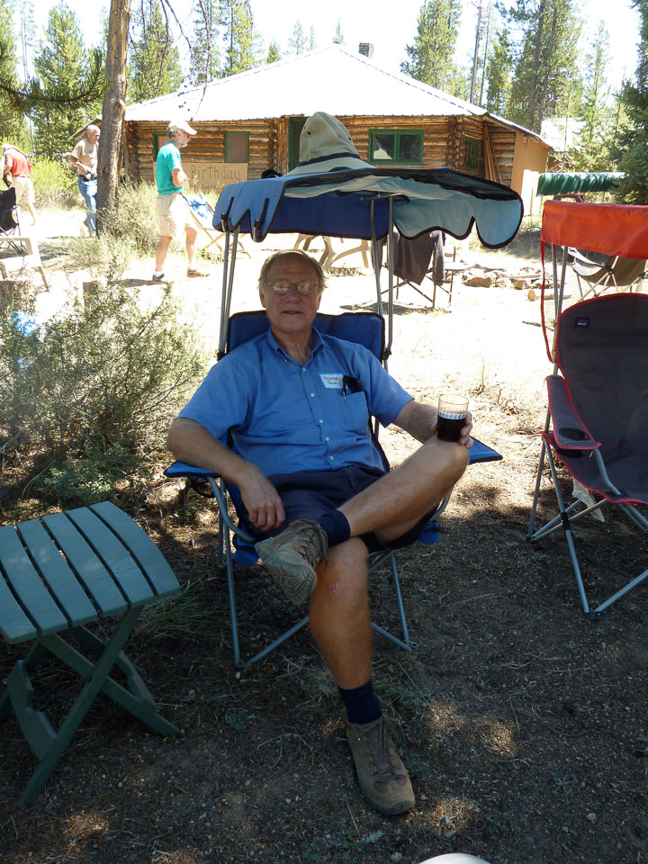 George Jensen doing his favorite thing -- sitting and drinking a glass of wine.
Photo provided by Lynne Jensen