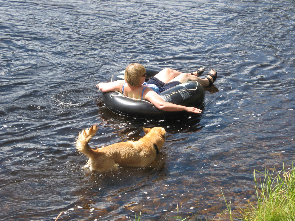 Abbie & Liz in the creek - 2008